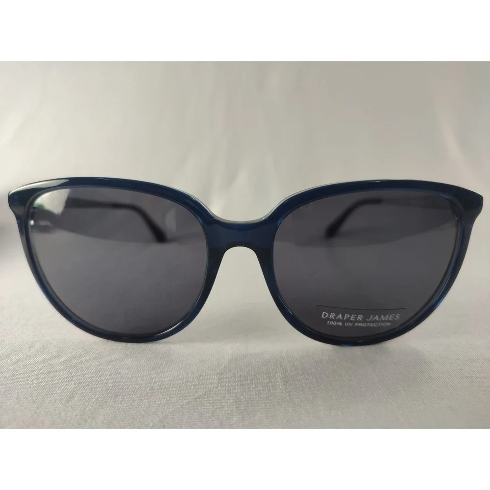 Draper‎ James DJ7038 Sunglasses Indigo Blue Floral 56-17-140 Women's New In Case
